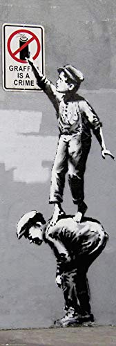 Banksy Poster Grafitti is A Crime Türposter (53cm x 158cm) + Ãœ-Poster von Banksy