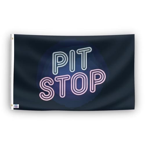 Pitstop-Flagge, 90 x 152 cm, strapazierfähiges Polyester, lichtbeständig, wetterfest, für Innen- und Außenbereich von Bannerfi