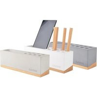 stifthalter Aus Beton Und Holz 20x5x7cm, Schreibtischorganisation Mit Fach Für Notizen, Handyablage, Weiß Grau Dunkelgrau stifthalter Aus Beton Und Holz 20x5x7cm, Schreibtischorganisation Mit Fach Für Notizen, Handyablage, Weiß Grau Dunkelgrau von BannikDesign