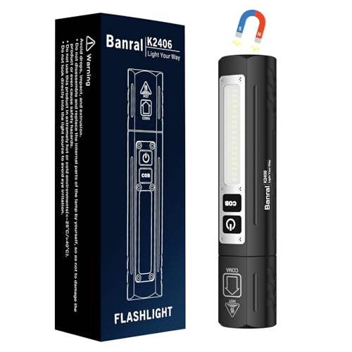 Taschenlampe - LED Taschenlampe Extrem Hell - USB Aufladbar Taschenlampen, Magnetisch Taschenlampe Klein mit 8 Modi IPX5 Wasserdichte Handlampe für Outdoor Camping, Wandern, Angeln, Notfäll Taschenlampe - LED Taschenlampe Extrem Hell - USB Aufladbar Taschenlampen, Magnetisch Taschenlampe Klein mit 8 Modi IPX5 Wasserdichte Handlampe für Outdoor Camping, Wandern, Angeln, Notfäll von Banral