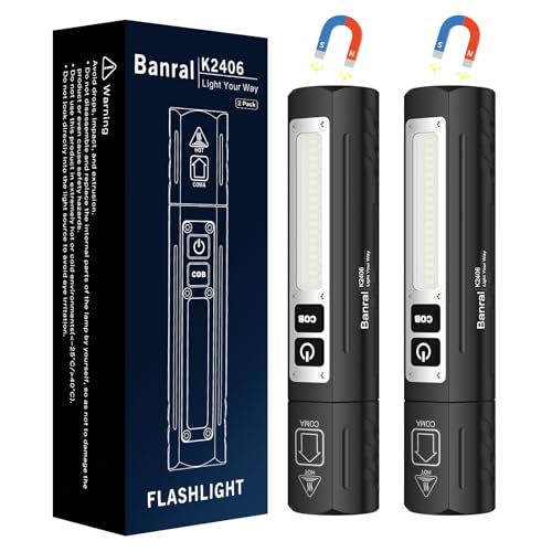 Taschenlampe - LED Taschenlampe Extrem Hell - USB Aufladbar Taschenlampen, Magnetisch Taschenlampe Klein mit 8 Modi IPX5 Wasserdichte Handlampe für Outdoor Camping, Wandern, Angeln, Notfäll Taschenlampe - LED Taschenlampe Extrem Hell - USB Aufladbar Taschenlampen, Magnetisch Taschenlampe Klein mit 8 Modi IPX5 Wasserdichte Handlampe für Outdoor Camping, Wandern, Angeln, Notfäll von Banral