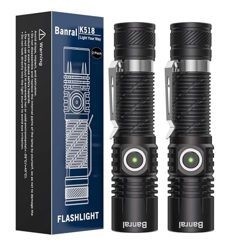 Taschenlampe - Taschenlampe LED Aufladbar - Superhelle Zoombare Hoch Lumen Taschenlampen mit 4 Lichtmodi, Speicher Funktion, IPX4 Wasserdicht Flashlight für Camping, Wandern, Outdoor, Notfäll Taschenlampe - Taschenlampe LED Aufladbar - Superhelle Zoombare Hoch Lumen Taschenlampen mit 4 Lichtmodi, Speicher Funktion, IPX4 Wasserdicht Flashlight für Camping, Wandern, Outdoor, Notfäll von Banral