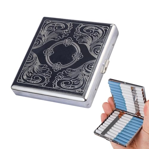 Bansusu Metall Zigarettenetui 20 Box Hält Für Roll Ups Zigarettendose Für Roll Ups Zigarettenbox Snap Lock Metall Zigarettenetui Für Frauen Zigaretten 84mm von Bansusu