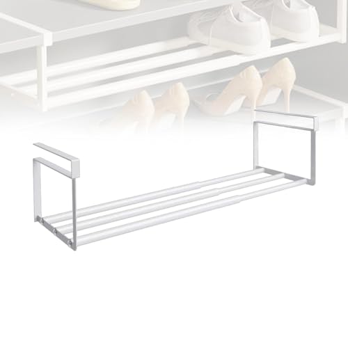 BaoBaJiu Schuhregal - Erweiterbares Schuhregal - Platzsparend zum Aufhängen - Schwebendes Kleiderregal für die Aufbewahrung auf kleinem Raum(White) von BaoBaJiu