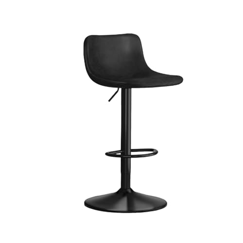 Verstellbare Barhocker, 1er-/2er-/3er-Set – Schwarze Barhocker Mit Rückenlehne – Barhocker Aus Pu-Leder for Kücheninsel, Rustikale Barhocker(Black,1pc) von BaoBaJiu