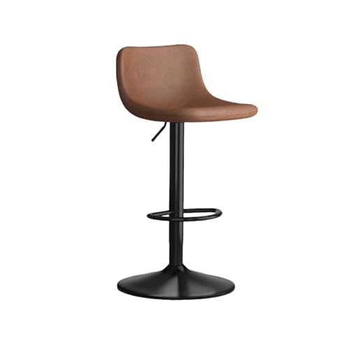 Verstellbare Barhocker, 1er-/2er-/3er-Set – Schwarze Barhocker Mit Rückenlehne – Barhocker Aus Pu-Leder for Kücheninsel, Rustikale Barhocker(Brown,1pc) von BaoBaJiu