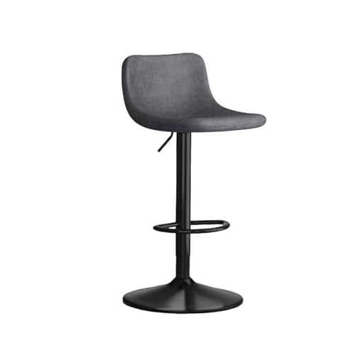 Verstellbare Barhocker, 1er-/2er-/3er-Set – Schwarze Barhocker Mit Rückenlehne – Barhocker Aus Pu-Leder for Kücheninsel, Rustikale Barhocker(Gray,1pc) von BaoBaJiu