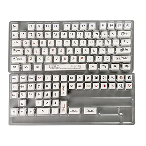 BaoFufc 122 Tasten Kindergarten PBT Keycap XDA Profile Cute Key Cap für MX Switches Mechanische Gaming Tastatur Caps Pbt Dye Sublimation Tastenkappen von BaoFufc