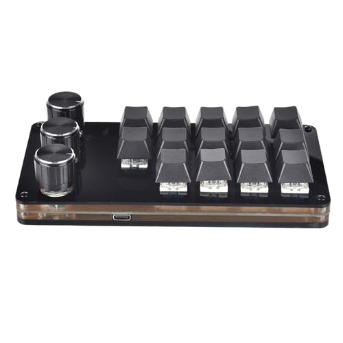 BaoFufc Mechanische Makro-Tastatur, 14 Tasten, Tastatur mit 3 Knöpfen, professionelles programmierbares Makro-Tastatur für Gaming-Editing-Tastatur von BaoFufc
