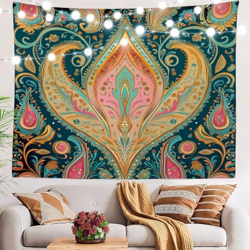 BaoNews Exquisiter aufwendiger Wandteppich, reichhaltige Kunst, großer Wandbehang, Polyester-Tischdecken, Wandteppich, Schlafzimmer, Wohnzimmer, Wohnheim, 130 x 150 cm von BaoNews