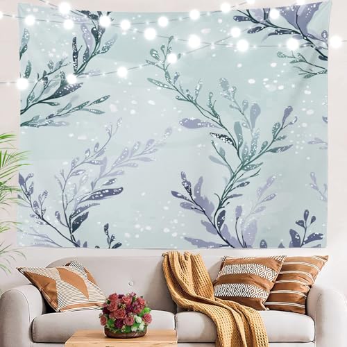 BaoNews Meereslandschaft Ozeanischer Wandteppich, dezentes Laub, Küstenanhänger, großer Wandbehang, Polyester-Tischdecken, Wandteppich, Schlafzimmer, Wohnzimmer, Wohnheim, 130 x 150 cm von BaoNews