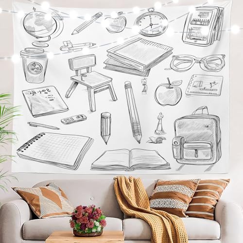 BaoNews Schulbedarf, Lernwerkzeuge, Wandteppich, pädagogisches Schreibzubehör, großer Wandbehang, Polyester-Tischdecken, Wandteppich, Schlafzimmer, Wohnzimmer, Wohnheim, 100 x 150 cm von BaoNews