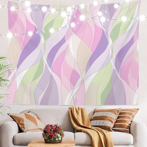BaoNews Tapisserie "Dreamy Pastell Waves", fließende Linien, beruhigend, großer Wandbehang, Polyester-Tischdecken, Wandteppich, Schlafzimmer, Wohnzimmer, Wohnheim, 100 x 150 cm BaoNews Tapisserie "Dreamy Pastell Waves", fließende Linien, beruhigend, großer Wandbehang, Polyester-Tischdecken, Wandteppich, Schlafzimmer, Wohnzimmer, Wohnheim, 100 x 150 cm von BaoNews