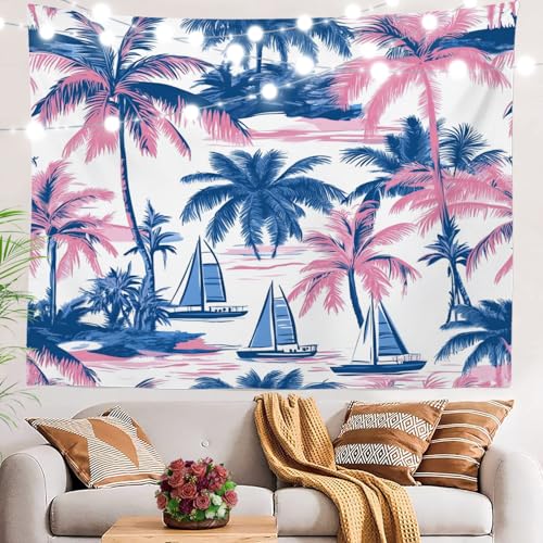BaoNews Wandteppich, Motiv: Sommerurlaub, Strand, Meerblick, nautisch, großer Wandbehang, Polyester-Tischdecken, Wandteppich, Schlafzimmer, Wohnzimmer, Wohnheim, 100 x 150 cm von BaoNews