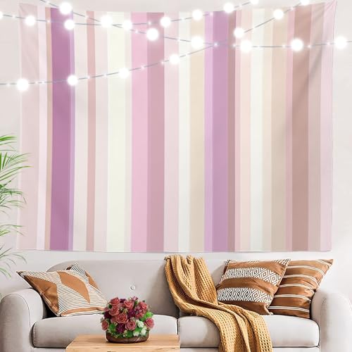 BaoNews Weicher Wandteppich für Zuhause, Pastellfarben, sanftes Farbschema, großer Wandbehang, Polyester-Tischdecken, Wandteppich, Schlafzimmer, Wohnzimmer, Wohnheim, 130 x 150 cm von BaoNews