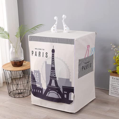 BaoT8YLu Waschmaschinenabdeckung, waschmaschinenbezug,automatische Waschtrocknerabdeckung zum Schutz der Frontlader-Waschmaschine(Eiffel Tower,L Size 60 * 60 * 85cm) von BaoT8YLu