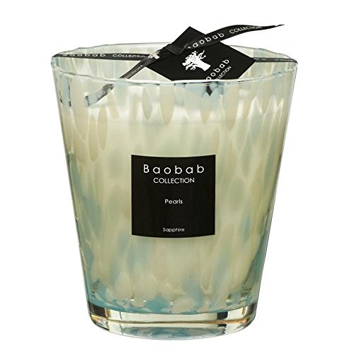 Baobab Max 16 Pearls Sapphire Kerze, Kerzenwachs, 16cm, 16x10x16 cm von Baobab