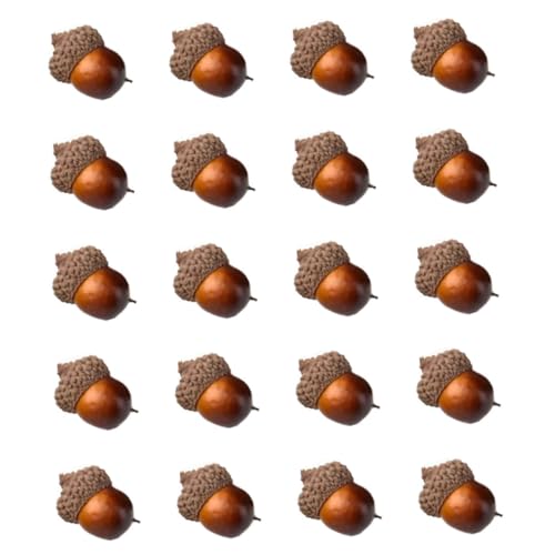 Baobiutin Künstliche Eichel -künstliche Eicheln für Herbst Herbst Display Hochzeit Herbstpartys Dekoration Handwerk DIY 20pcs von Baobiutin