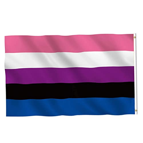Flagge Lesbian Gay Pride Regenbogen Genderfluid Polyester Flagge 90x150 cm Stolz Flaggen Wandbedeckung von Baobiutin