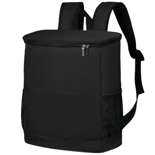 Isolierter kühlerer Rucksack großer wasserdichte Rucksackkühler -Taschen Isolierter Strandkühler -Beutel mit Seite ＆ Vordertasche zum Campen, Picknick, Reisen, schwarzer Rucksack mit Kühler von Baobiutin