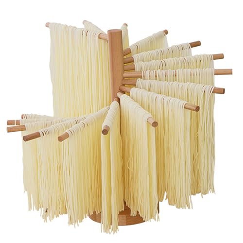 Nudel Trocknungsregal Pasta Trockenständer zusammenklappbares Holznudel -Trocknungsregal für hausgemachte Spaghetti Schnelleinstellungsnudelregal für Heimküche von Baobiutin