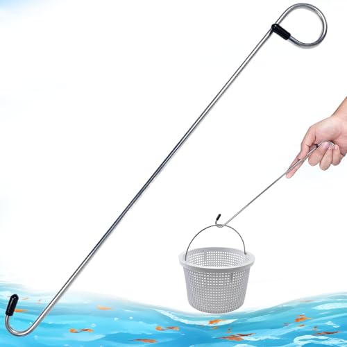 Pool Skimmerkorb Haken Skimmer Korbgriff 14,6 -Zoll -Skimmer Korbhaken Edelstahl Pool Haken Tragbarer Handheld -Skimmerhaken für die Entfernung von Trümmern, Knieschoner, Hände sicher halten Pool Skimmerkorb Haken Skimmer Korbgriff 14,6 -Zoll -Skimmer Korbhaken Edelstahl Pool Haken Tragbarer Handheld -Skimmerhaken für die Entfernung von Trümmern, Knieschoner, Hände sicher halten von Baobiutin