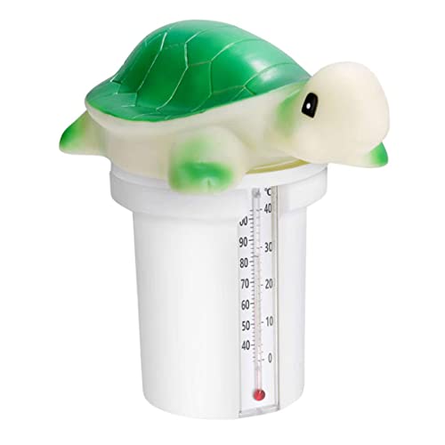 Poolspender Chemischer Chlorspender Tierform Tabletten Gerät mit Thermometer für Whirlpools Swimmingpool Grüne Poolzubehör von Baobiutin