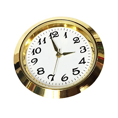 Baoblaze 1-7/16 Zoll Uhreneinsatz passender Durchmesser 1-3/8 Zoll Loch arabische Ziffern Uhr passt leicht zu lesen für Office Home Clock Ersatzteile DIY, golden von Baoblaze
