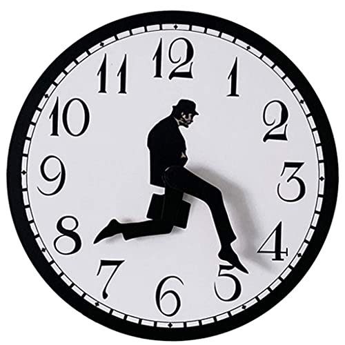 Baoblaze 10 Zoll ODER 12 Zoll Moderner Anzug Männer Ministry of Silly Walk Wanduhr Wandstick Uhr Schlafzimmer Hotel Bar Badezimmer Dekor Ornament - 25cm von Baoblaze