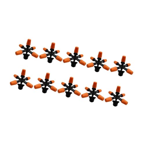Baoblaze 10x Garden Lawn Sprinkler 360 ° rotierende Gewinde -Sprüher -Bewässerungssystem fünf Kopf für Gartengras Landwirtschaft Rasenblütenbett von Baoblaze