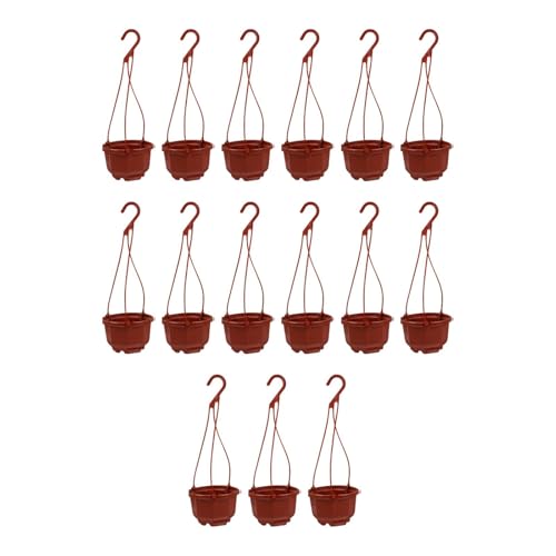 Baoblaze 15 Stück hängende Pflanzgefäße, Blumentöpfe, Pflanzenhalter mit Haken mit Drainagelöchern für den Innen- und Außenbereich, Büro, Haus, Garten, 13cmx7.5cm von Baoblaze