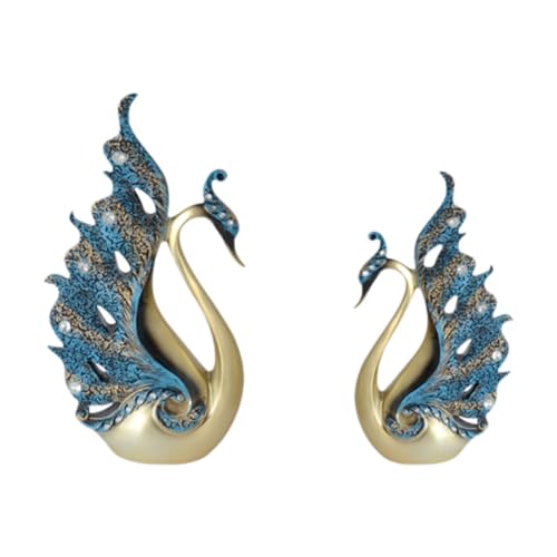 Baoblaze 2 Stück Skulpturen aus Kunstharz, Schwanenstatuen, Figuren, Dekoration, Ornament, Heim, Strass, dekorative Vogelfiguren für Regal, Schrank, Blau Baoblaze 2 Stück Skulpturen aus Kunstharz, Schwanenstatuen, Figuren, Dekoration, Ornament, Heim, Strass, dekorative Vogelfiguren für Regal, Schrank, Blau von Baoblaze