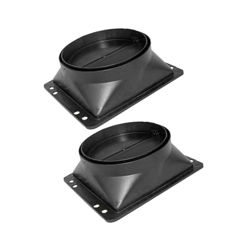 Baoblaze 2 stück Kanal Anschluss Flansch Luft Belüftung Adapter Armaturen Vent Adapter für Küche Anschluss Abgas Outlet, Schwarz, 208mmx183mmx72mm von Baoblaze