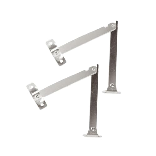 Baoblaze 2 x Deckelstützscharniere, Küchenschrank-Stützscharniere, Metall-Hochleistungs-Deckelklappensystem, für Truhen-Holzkistenkoffer, L von Baoblaze