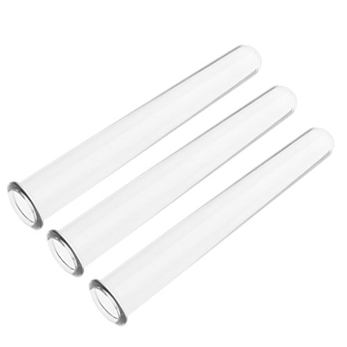 Baoblaze 3 Stück Reagenzgläser Glas, Borosilikatglas Rundboden Reagenzglas, Reagenzgläser Cocktail Bar, Round Bottom PP Test Tube, Test Tubes Borosilikatglas Rundboden Reagenzgläser, Transparent 15cm von Baoblaze