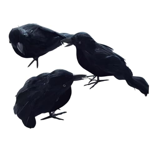 Baoblaze 3X Halloween-Krähen, künstliche Raben, realistische Halloween-Dekorationen, schwarz gefiederte Krähen für Hof, Garten, Bäume, Terrasse Baoblaze 3X Halloween-Krähen, künstliche Raben, realistische Halloween-Dekorationen, schwarz gefiederte Krähen für Hof, Garten, Bäume, Terrasse von Baoblaze