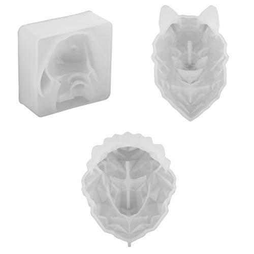 Baoblaze 3pcs Hase/Wolfskopf/Löwe Silikonform zum Backform Tortenverziehrung Kuchenform Keksform von Baoblaze