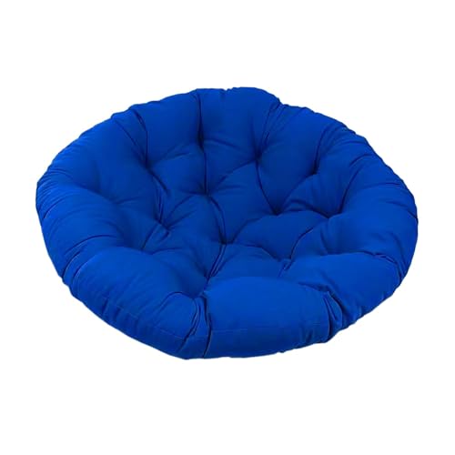 Baoblaze 40 cm Gartenstuhl Kissen, Gepolstertes Sitzkissen, Polster für Gartenmöbel, Sitzkissen Outdoor/Indoor Rund, Stuhlkissen für Schlafzimmer, Familienzimmer, Kissen für Hängesessel, tiefes Blau von Baoblaze