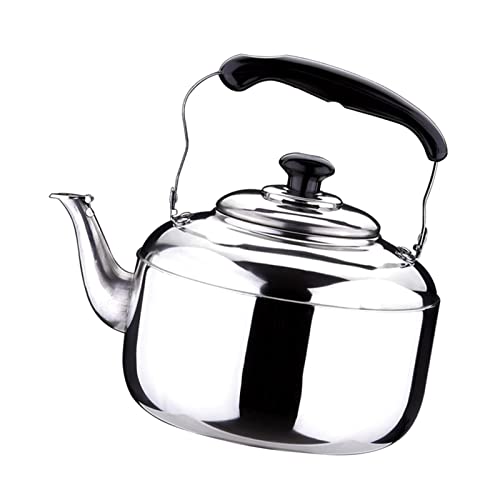 Baoblaze Wasserkessel Edelstahl Outdoor, Flötenkessel 4L / 5L / 6L, Camping Wasserkocher Pfeifkessel, Whistling Tea Kettle, Metall Kessel zum Teebereiter für Herd Picknick Kochgeschirr Küche, 6L von Baoblaze