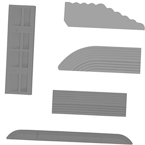 Baoblaze 4Pcs Saugroboter Türschwellenrampe, Treppen-Einstiegsleisten, Staubsauger Roboter Rampe, Tür Boden Schwellenleiste, Door Threshold Ramp for Robot Vacuum, Stufenrampe für Schwellen Türen, Grau von Baoblaze