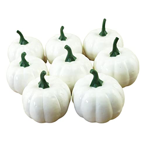 Baoblaze 8 weiße künstliche Kürbisse, Herbsthandwerk DIY Herbsternte Mini-Kürbisse aus Schaumstoff für Halloween, Tisch, Garten, Heimdekoration Baoblaze 8 weiße künstliche Kürbisse, Herbsthandwerk DIY Herbsternte Mini-Kürbisse aus Schaumstoff für Halloween, Tisch, Garten, Heimdekoration von Baoblaze
