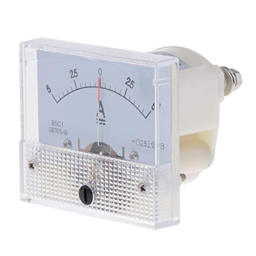 Baoblaze Amperemeter 2,5 Genauigkeit Spannung Analog Panel (Teststrombereich: DC 1A 5A 10A), 0-5A von Baoblaze