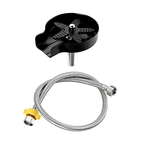 Baoblaze Cup Rinser, Quick Rinser, Multi Angle Spray Washing Rinser, Automatic Tap Cup Washer for Coffee Shop, Schwarz mit Schlauch von Baoblaze