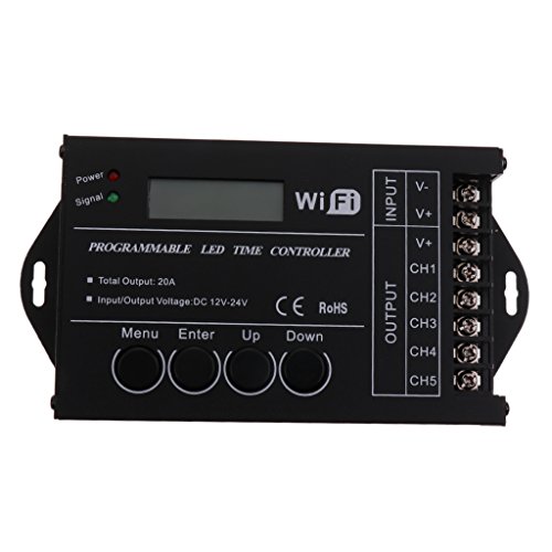 Baoblaze DC12-24V 20A Multifunktion LED Controller Schwarz, 5 Kanle, WiFi programmierbar fr Pflanzenlampe, Leuchtkasten, LED-Leuchten Baoblaze DC12-24V 20A Multifunktion LED Controller Schwarz, 5 Kanle, WiFi programmierbar fr Pflanzenlampe, Leuchtkasten, LED-Leuchten von Baoblaze