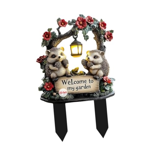 Baoblaze Dekoratives Gartenschild mit -, 2D-Acrylschild, Blumentopf- für Bonsai, Rasen, Landschaft, Hof, Innen- und Außenbereich, 12.8 X 20 cm von Baoblaze