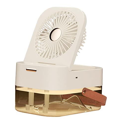 Baoblaze Desktop Luftbefeuchter Ventilator Luftkühlung Ventilator Geburtstagsgeschenk 2,5 l Luftbefeuchter mit großer Kapazität Sprühventilator, Weiß von Baoblaze