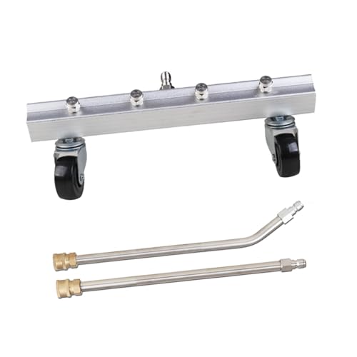 Baoblaze Druckreiniger -Fahrwerk Reiniger, Wasserbesen unter Autokräsenreiniger 4000 psi mit Verlängerungsstäben für Pool -Seitendecks, 1 Gerade 1 Gebogen von Baoblaze