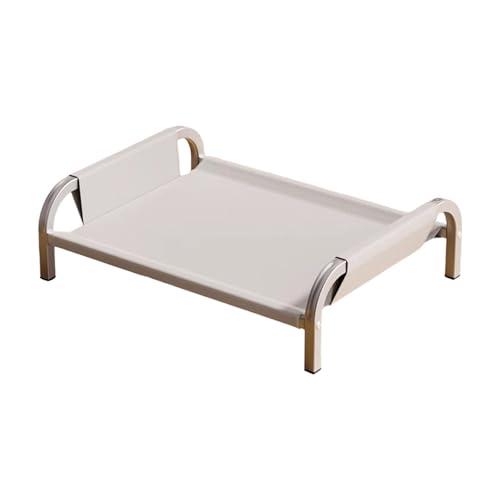 Baoblaze Erhöhtes Haustierbett, kühlende, tragbare, robuste, Bequeme Haustierhängematte mit Metallrahmen für kleine Hunde und Hauskatzen, Grau, XL von Baoblaze