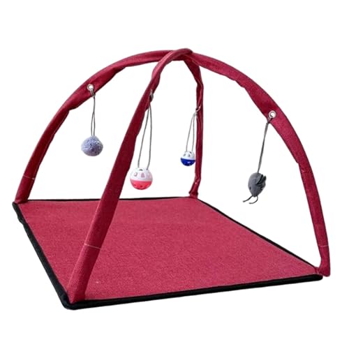 Baoblaze Faltbares Katzenhaus-Zelt, Haustier-Schlafunterlage, Allzweck-Spielbett, Spielzeug, Katzen- und Hunde-Ruhematte für Haustiere, Rot Baoblaze Faltbares Katzenhaus-Zelt, Haustier-Schlafunterlage, Allzweck-Spielbett, Spielzeug, Katzen- und Hunde-Ruhematte für Haustiere, Rot von Baoblaze