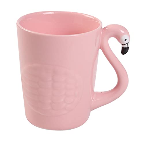 Baoblaze Flamingo Kaffeetassen Teekanne Keramiktassen Porzellan Teekanne Geschenk für Frauen, Ehefrau, Freundin, Oma, Becher von Baoblaze